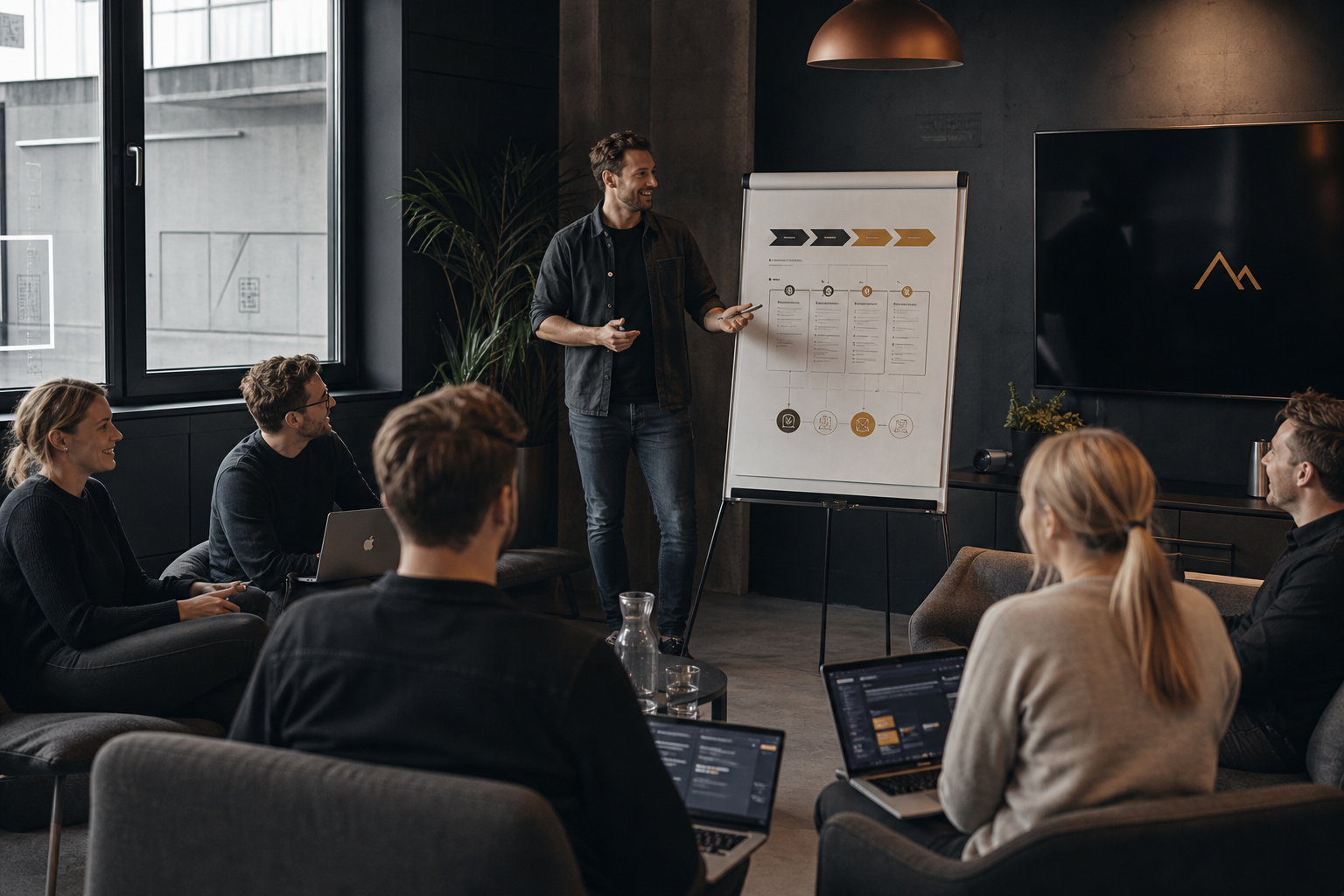 Ablauf KI Workshop für Unternehmen, Phasen von Audit über Use Cases bis zur Roadmap