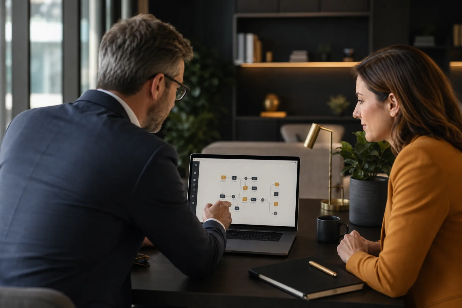 KI Workshop für Unternehmen: Führungskraft arbeitet mit KI-Tools an echten Use Cases